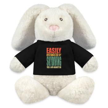 Skydiving Spruch lustig - MiniFeet® RecycelHase® Creme - Schwarz - Vorne