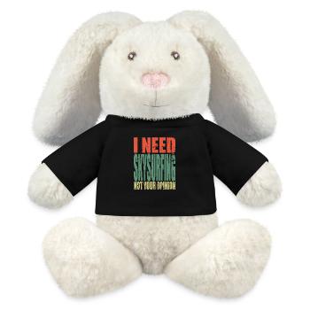 Skysurfing Spruch lustig - MiniFeet® RecycelHase® Creme - Schwarz - Vorne