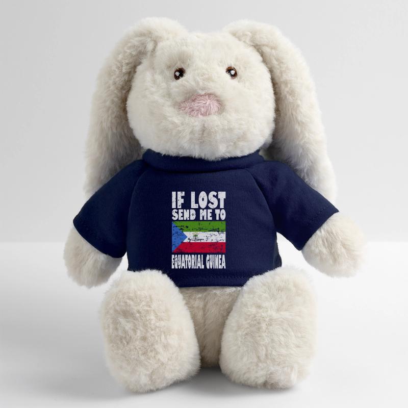 Drapeau de la Guinée équatoriale Lapin en peluche recyclé MiniFeet® Crème
