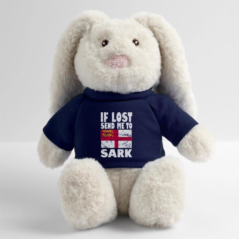 Dicton du drapeau de Sark Lapin en peluche recyclé MiniFeet® Crème