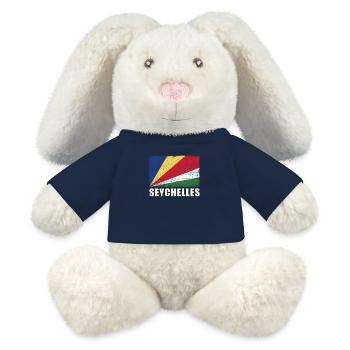 Seychelles Flag Grunge Seychelles Flag - MiniFeet® RecycelHase® Bunny Cream - french navy - Front