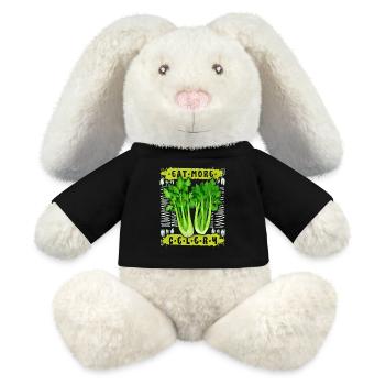 Céleri, drôle de dire Manger-Plus-Céleri - Lapin en peluche recyclé MiniFeet® Crème - noir - Devant