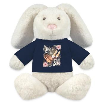 Mr & Mrs Forever-Love, Spruch, Brautschuhe - MiniFeet® RecycelHase® Creme - French Navy - Vorne