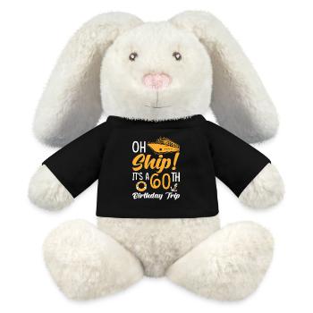Cruise 60th Birthday Trip - MiniFeet® RecycelHase® Bunny Cream - black - Front