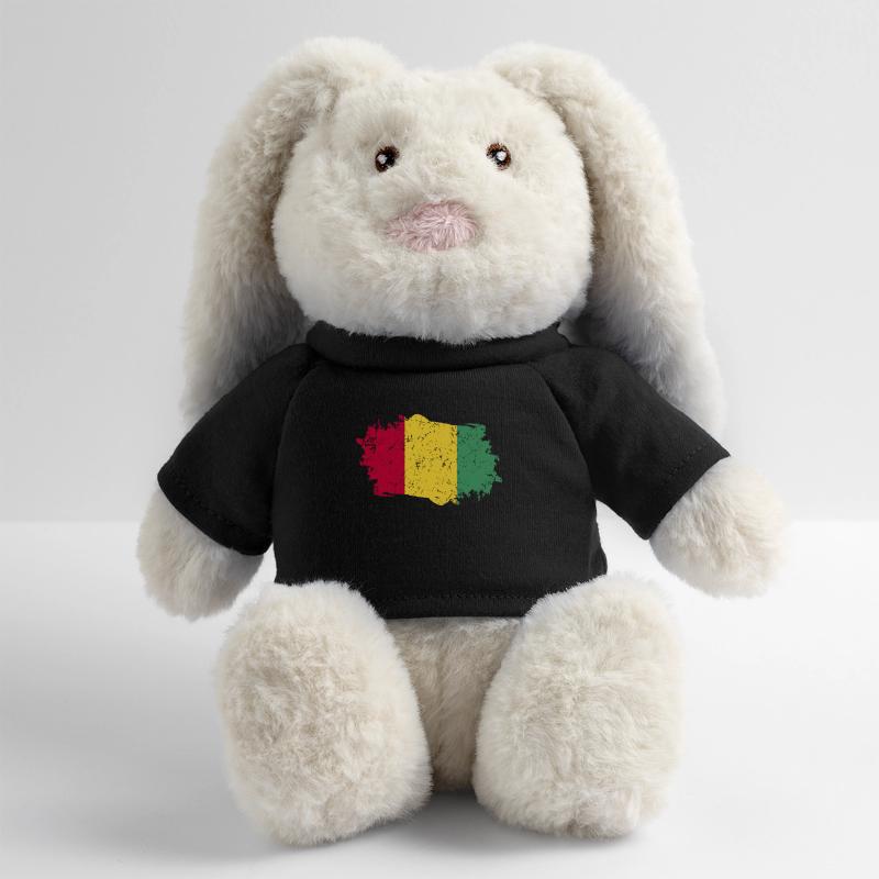 Drapeau de guinée Grunge Drapeau de Guinée Lapin en peluche recyclé MiniFeet® Crème