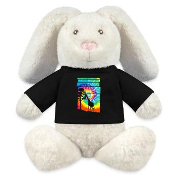 Afrique Safari Girafe - Lapin en peluche recyclé MiniFeet® Crème - noir - Devant