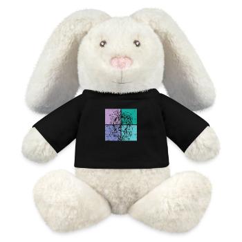 Lion Zoo Zoo Predator King Safari - Lapin en peluche recyclé MiniFeet® Crème - noir - Devant