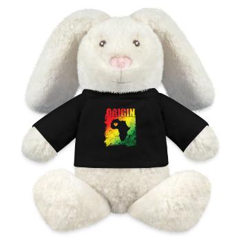 Origin Karte Afrika Herz Kontinent Afrika - MiniFeet® RecycelHase® Creme - Schwarz - Vorne