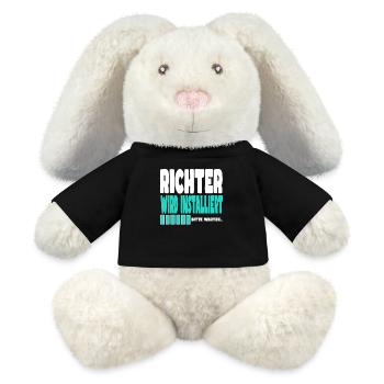 Richter wird installiert - MiniFeet® RecycelHase® Creme - Schwarz - Vorne