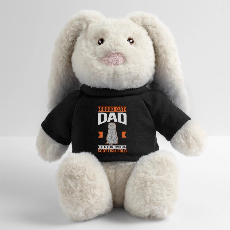 Scottish Fold-eared Cat Dad Cat Gift MiniFeet® RecycelHase® Bunny Cream