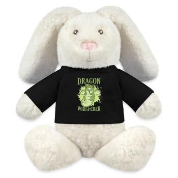 Dragon Whisperer Fantasy Animal Dragon - MiniFeet® RecycelHase® Bunny Cream - black - Front