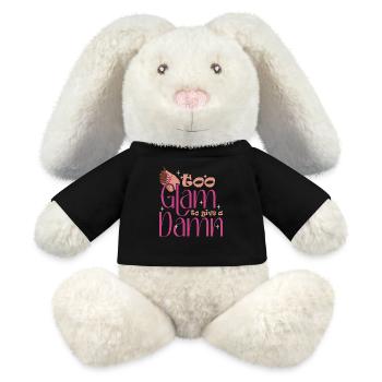 Trop glamour pour donner un sacré créateur d’ongles - Lapin en peluche recyclé MiniFeet® Crème - noir - Devant