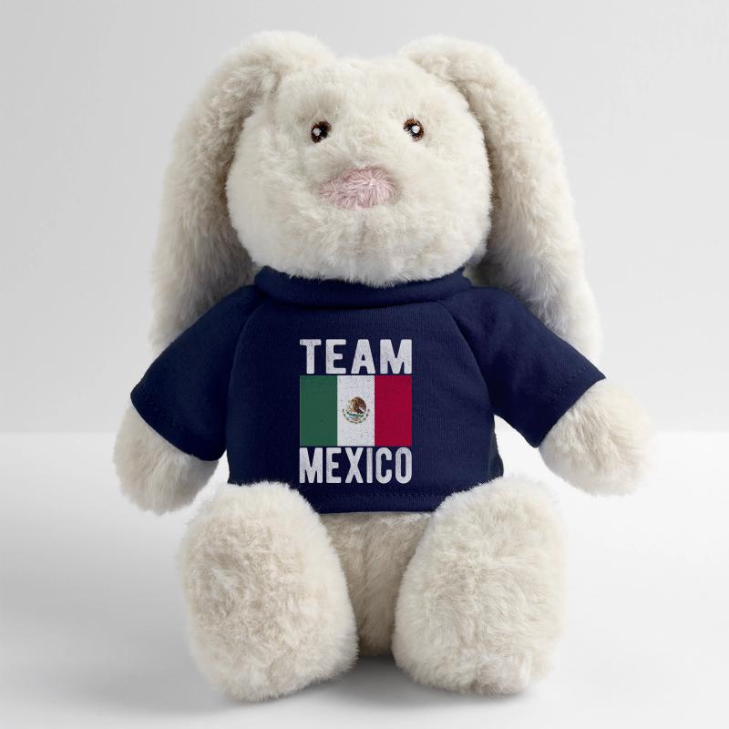 Drapeau du Mexique Lapin en peluche recyclé MiniFeet® Crème