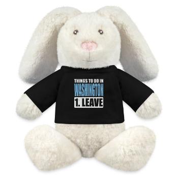 Washington Meme - MiniFeet® RecycelHase® Bunny Cream - black - Front