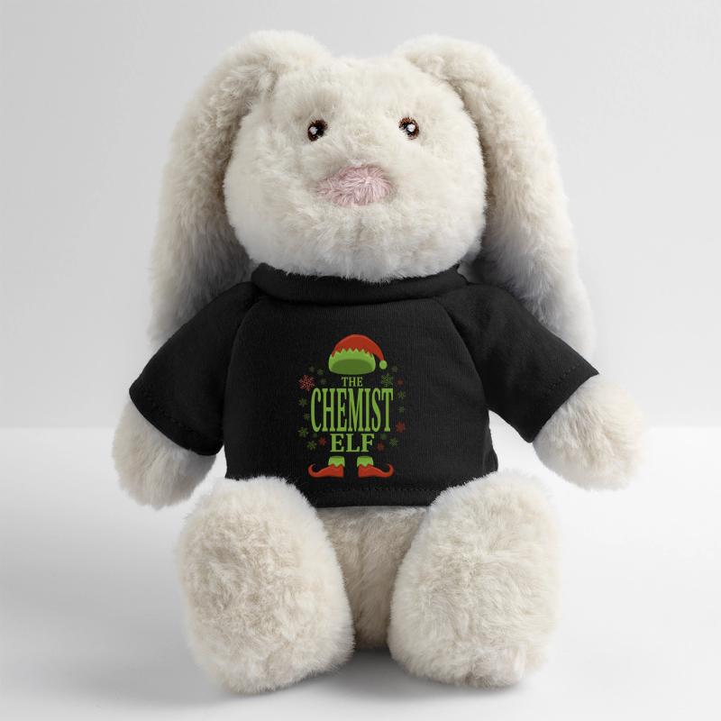 Chimiste Elfe de Noël Lapin en peluche recyclé MiniFeet® Crème