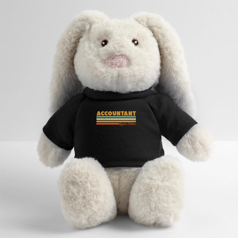 Comptable Retro Cadeau Lapin en peluche recyclé MiniFeet® Crème