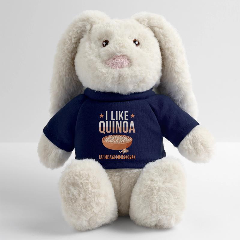 Quinoa Spruch MiniFeet® RecycelHase® Creme
