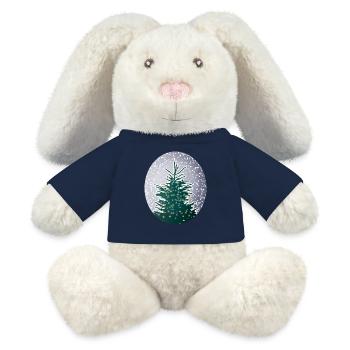 beleuchteter Weihnachtsbaum im Schnee - MiniFeet® RecycelHase® Creme - French Navy - Vorne