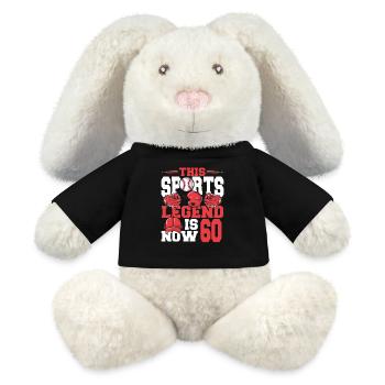 Cette légende du sport a maintenant 60 ans, match de baseball - Lapin en peluche recyclé MiniFeet® Crème - noir - Devant
