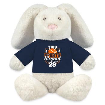 This sports legend is now 29, basketball game - MiniFeet® RecycelHase® Bunny Cream - french navy - Front