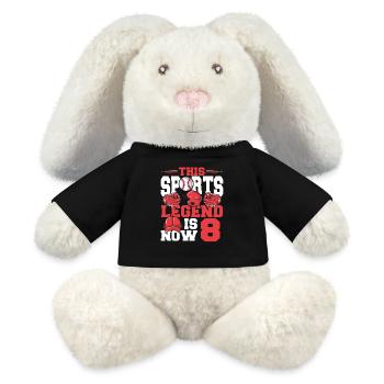 Cette légende du sport a maintenant 8 ans, le match de baseball 8. - Lapin en peluche recyclé MiniFeet® Crème - noir - Devant