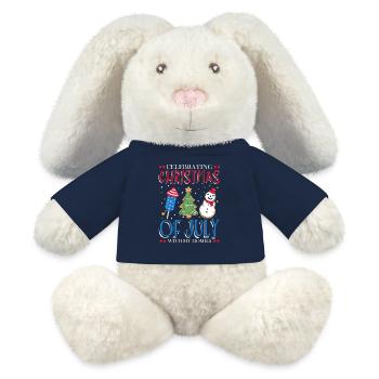 Celebrating Independence Day Christmas in the - MiniFeet® RecycelHase® Bunny Cream - french navy - Front