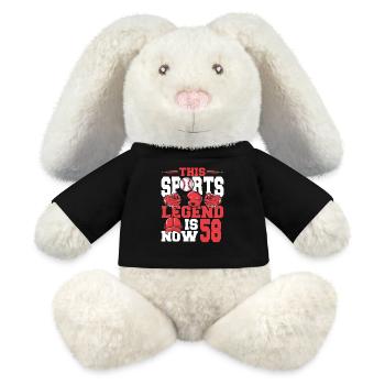 Cette légende du sport a maintenant 58 ans, match de baseball - Lapin en peluche recyclé MiniFeet® Crème - noir - Devant