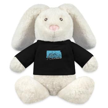Kansas États-Unis Amérique État - Lapin en peluche recyclé MiniFeet® Crème - noir - Devant