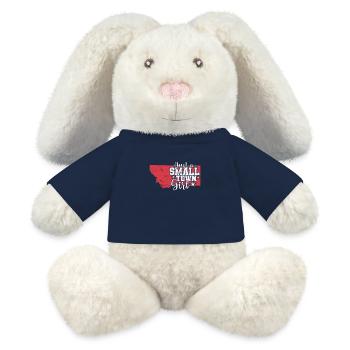 Montana Just a Small Town Girl USA America - MiniFeet® RecycelHase® Bunny Cream - french navy - Front