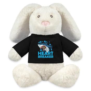 Heartbreaker Shark Anti-valentine's Day Solo Celebration - MiniFeet® RecycelHase® Bunny Cream - black - Front
