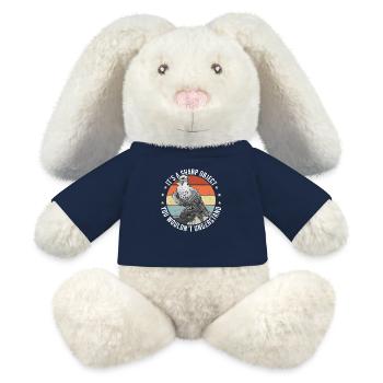 Falkner Falknerei Falken Jagd Beizjagd Geschenk - MiniFeet® RecycelHase® Creme - French Navy - Vorne