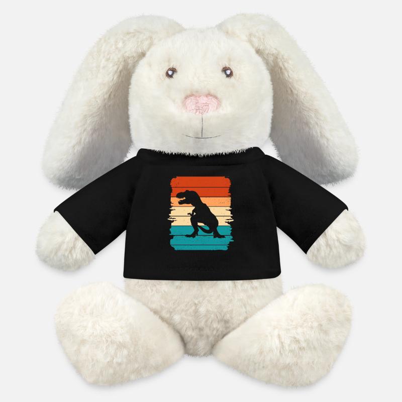 T-Rex - MiniFeet® RecycelHase® Creme - Schwarz