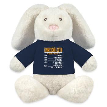 Rédacteur Salaire horaire - Lapin en peluche recyclé MiniFeet® Crème - bleu marine - Devant