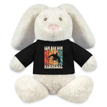 Ich Bin ein Karnewal Karneval Fasching - MiniFeet® RecycelHase® Creme - Schwarz - Vorne