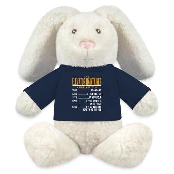 Elevator holder Hourly wage - MiniFeet® RecycelHase® Bunny Cream - french navy - Front