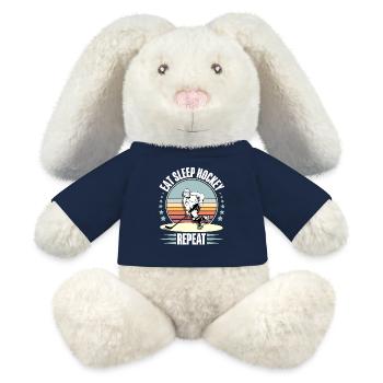 Eishockey Hockey sur glace - Lapin en peluche recyclé MiniFeet® Crème - bleu marine - Devant