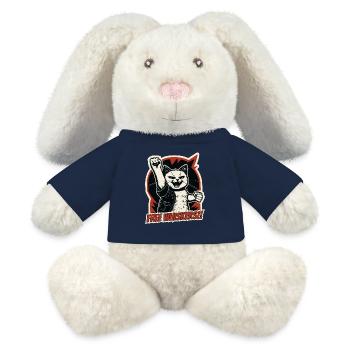 Kitty Rockstars Wut einer Katze und der Maschine - MiniFeet® RecycelHase® Creme - French Navy - Vorne