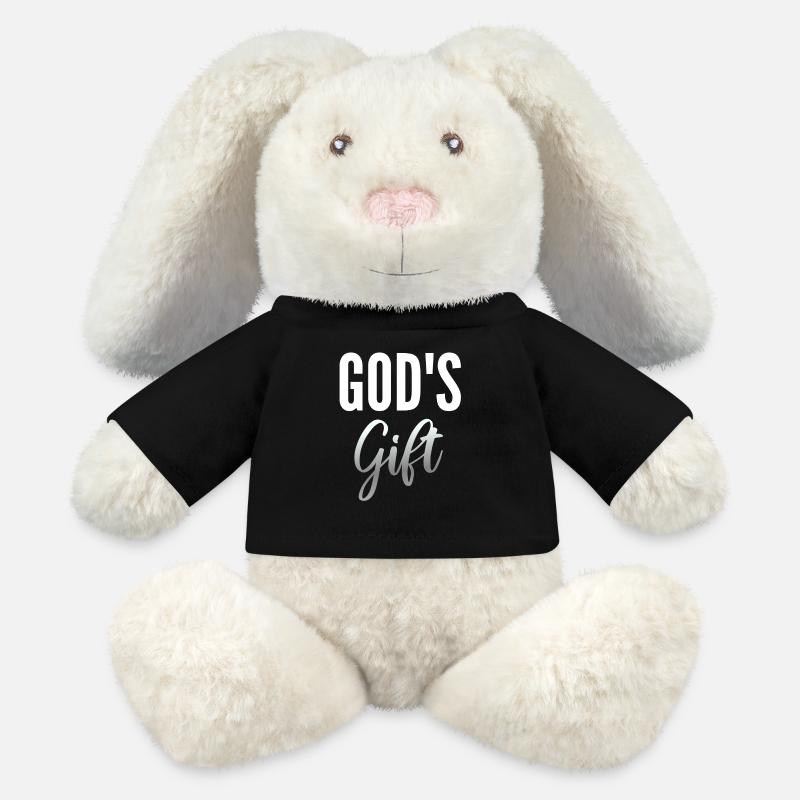 Geschenk Gottes - MiniFeet® RecycelHase® Creme - Schwarz