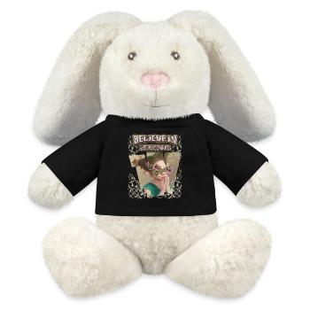 Waldfee, Woodnymph, Fairycore, Elfe Spruch - MiniFeet® RecycelHase® Creme - Schwarz - Vorne