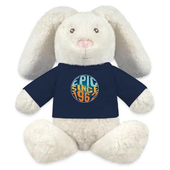 Épique depuis 1962 - Lapin en peluche recyclé MiniFeet® Crème - bleu marine - Devant