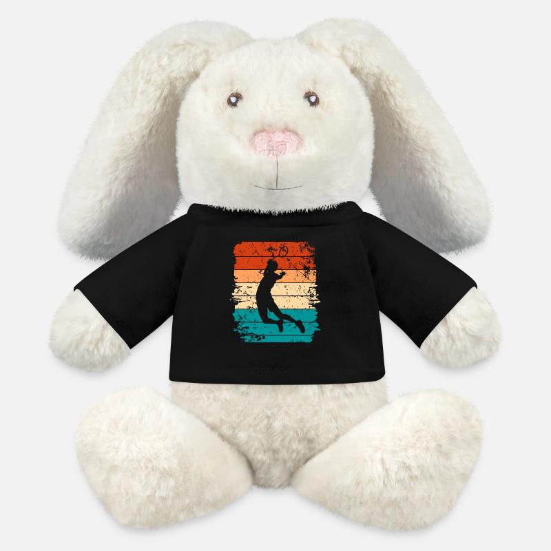 Badminton - Lapin en peluche recyclé MiniFeet® Crème - noir