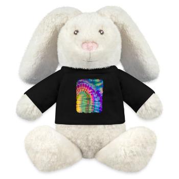 Tie Dye Batik - MiniFeet® RecycelHase® Bunny Cream - black - Front