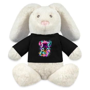 Esel Bunt - MiniFeet® RecycelHase® Creme - Schwarz - Vorne