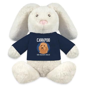 Cavapoo Dogs Cavoodle Dog Owner Gift - MiniFeet® RecycelHase® Bunny Cream - french navy - Front