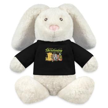 Garden Gardener Home Gardener Gardening Gift - MiniFeet® RecycelHase® Bunny Cream - black - Front