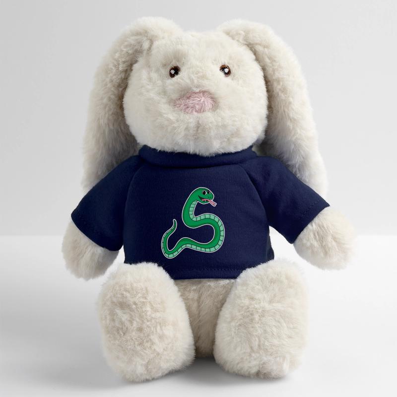 Serpent - Serpent vert Lapin en peluche recyclé MiniFeet® Crème