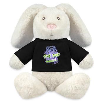 Gaming-Dad, lustiger Spruch - MiniFeet® RecycelHase® Creme - Schwarz - Vorne