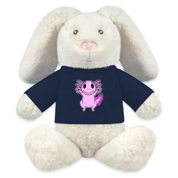 Axolotl Dumbbell Training Strength Training Fitness - Lapin en peluche recyclé MiniFeet® Crème - bleu marine - Devant