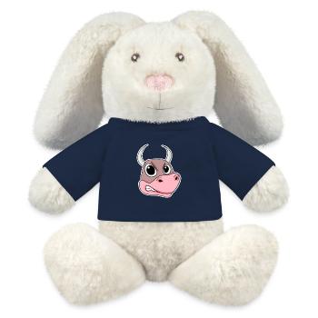 wütender Bulle - MiniFeet® RecycelHase® Creme - French Navy - Vorne