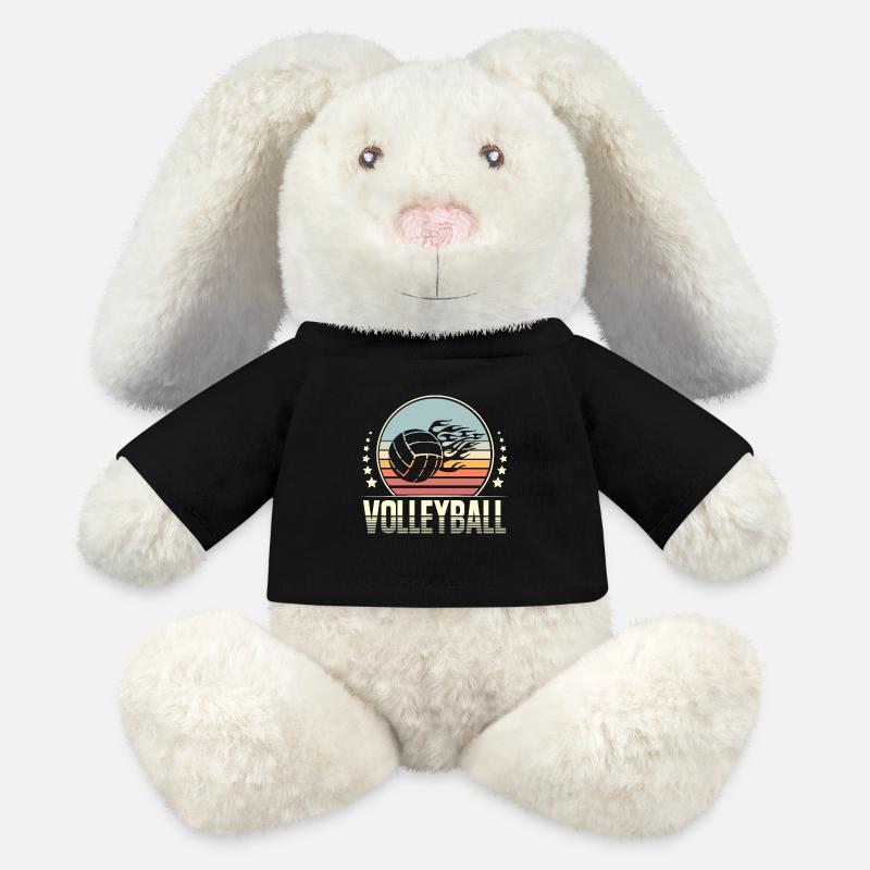 Volleyball - MiniFeet® RecycelHase® Creme - Schwarz